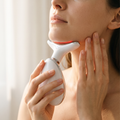 The Contour device glided upward along the jaw and neck